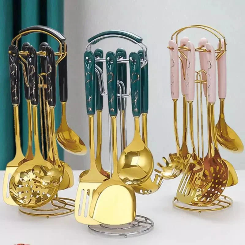 Stainless Steel Cooking Utensil Set | Kitchen Cookware Set - Image 5